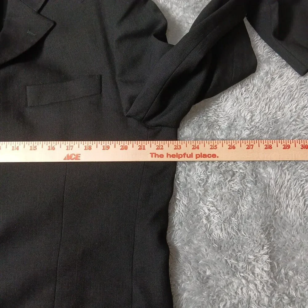 Bachrach Made in Italy Men's Black Sport Coat Blazer Jacket 4 Button Mens‎ Sz 44
